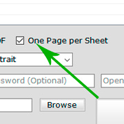 One Sheet per Page