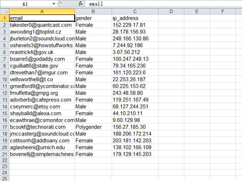 After Splitting to Files based on Rows - Content