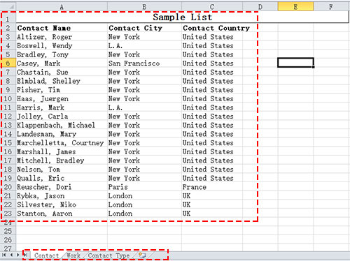 Before Splitting to Worksheets based on Rows